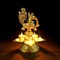 Peacock Deepam Brass Finish Diya Annam Deepak Samai Oil Lamp with Base Indian Festival Diwali Diya Hindu Puja Religious Home Decor Pooja Lamp Indian Housewarming Wedding Return Gift